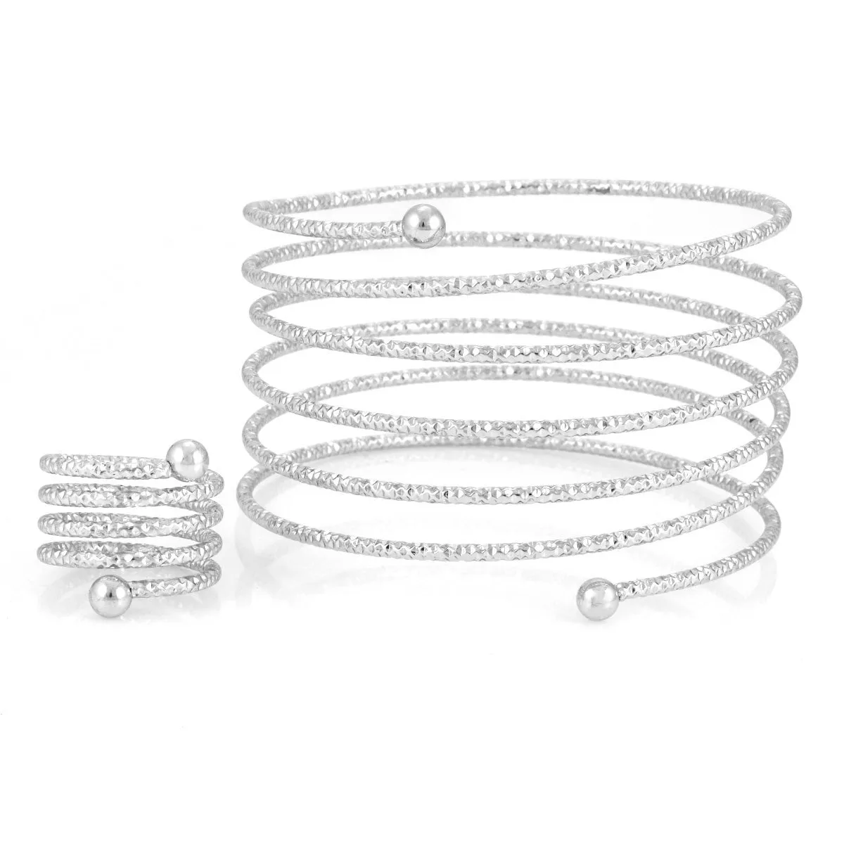 SILVER RINGS AND BANGLE #SQ3537S (OH27)
