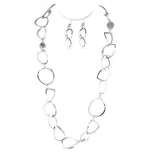 SILVER ROUND NECKLACES  #S10196_SILVER (CF1)