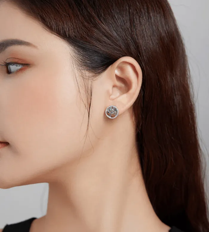 Silver Tree of Life Earrings