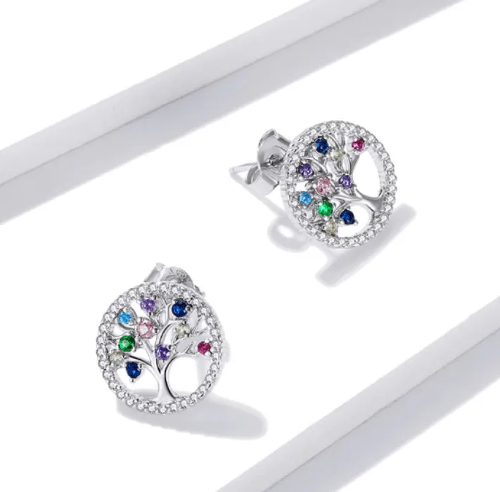 Silver Tree of Life Earrings