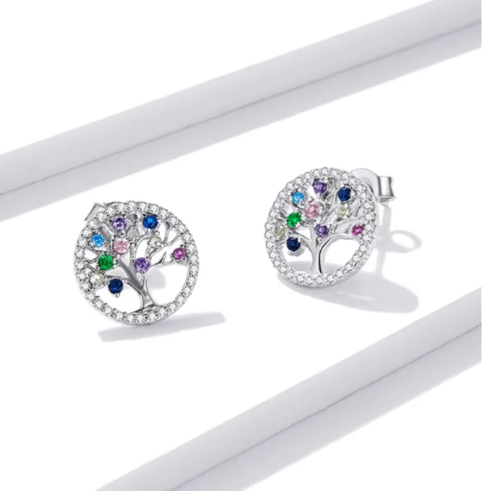 Silver Tree of Life Earrings