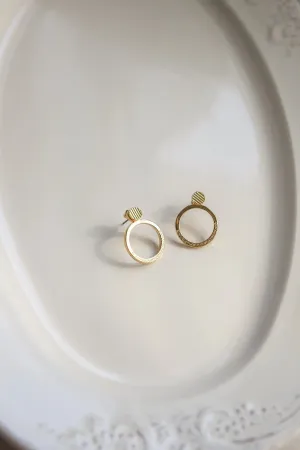 Small Stripe patterned Hoops