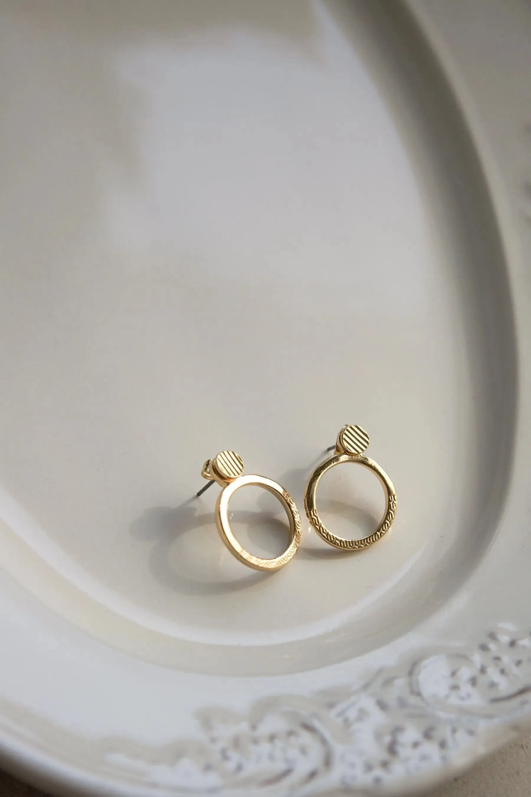 Small Stripe patterned Hoops