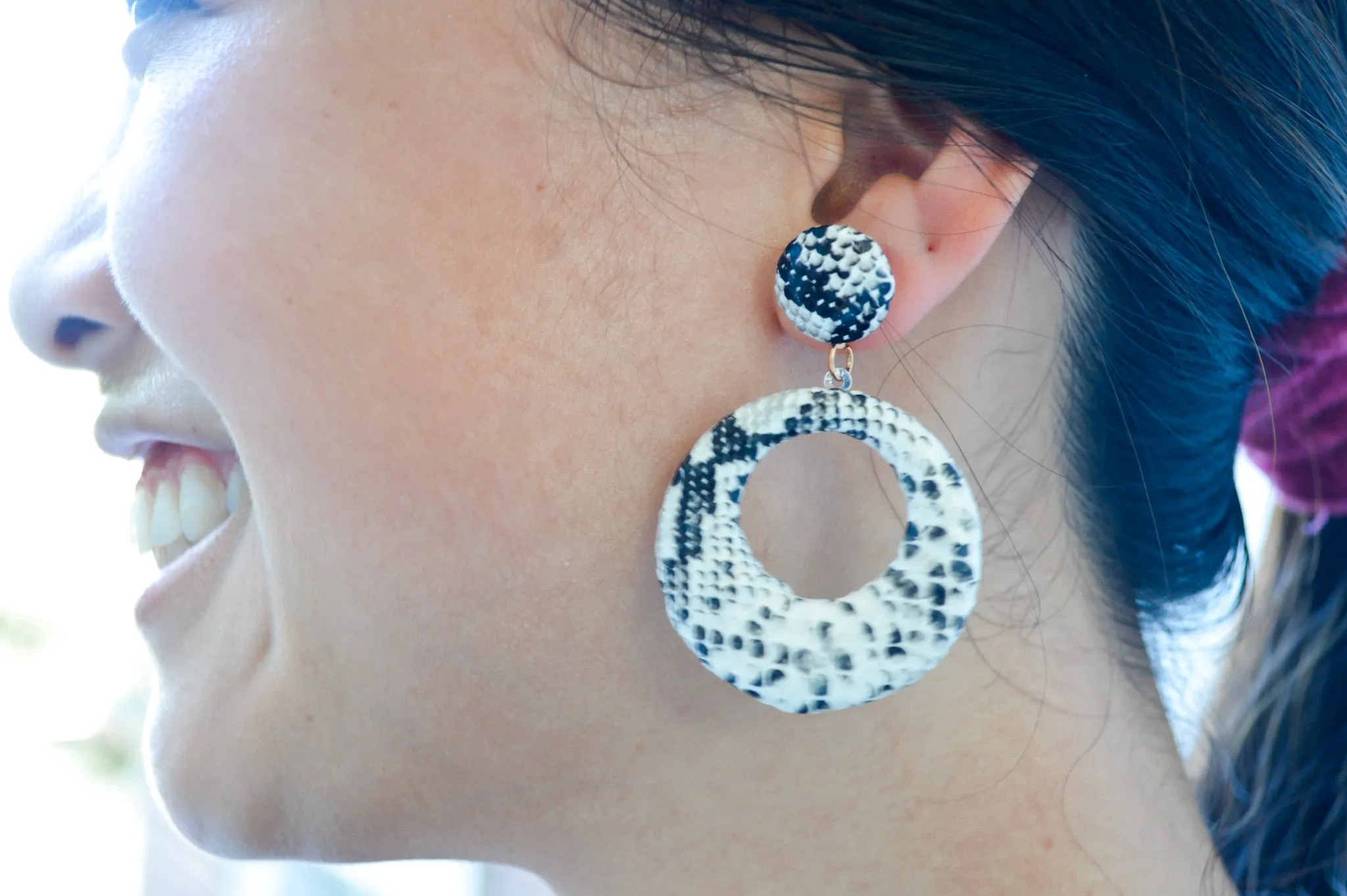 Snakeskin Dangle Earrings