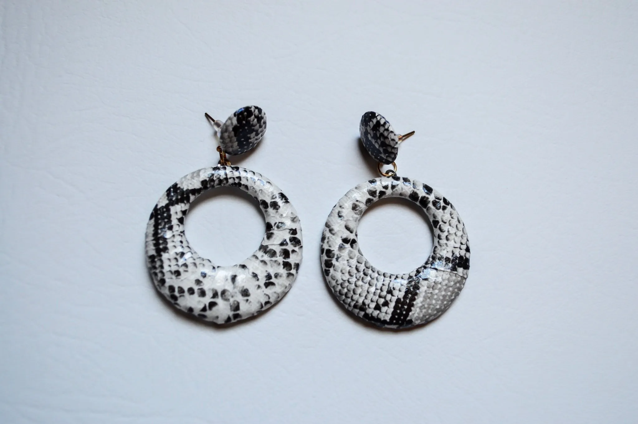 Snakeskin Dangle Earrings