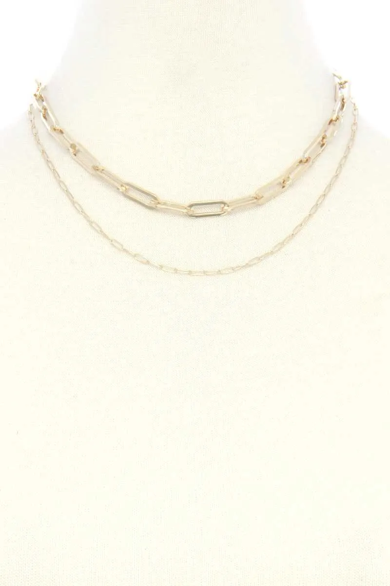 Sodajo 2 Layer Metal Necklace