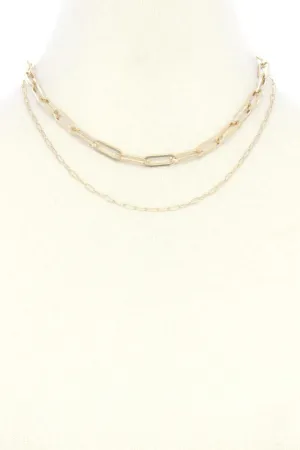 Sodajo 2 Layer Metal Necklace