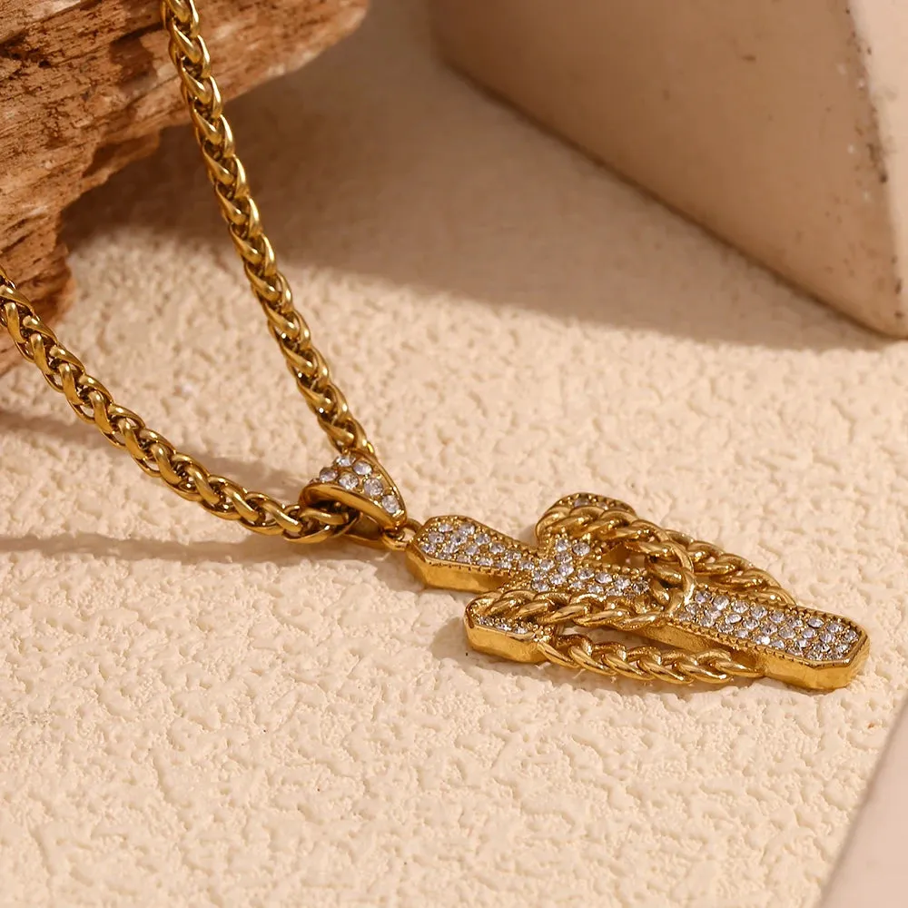 Sparkling Cross necklace