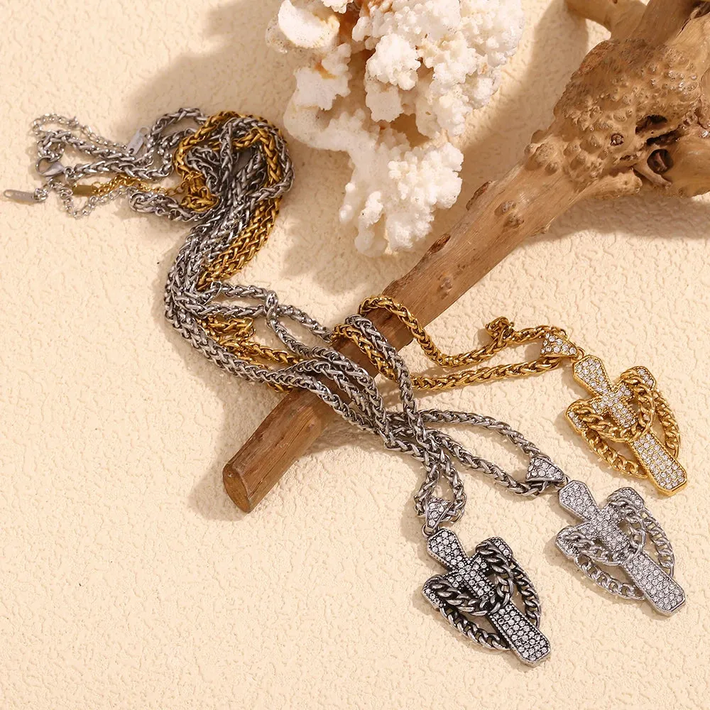 Sparkling Cross necklace