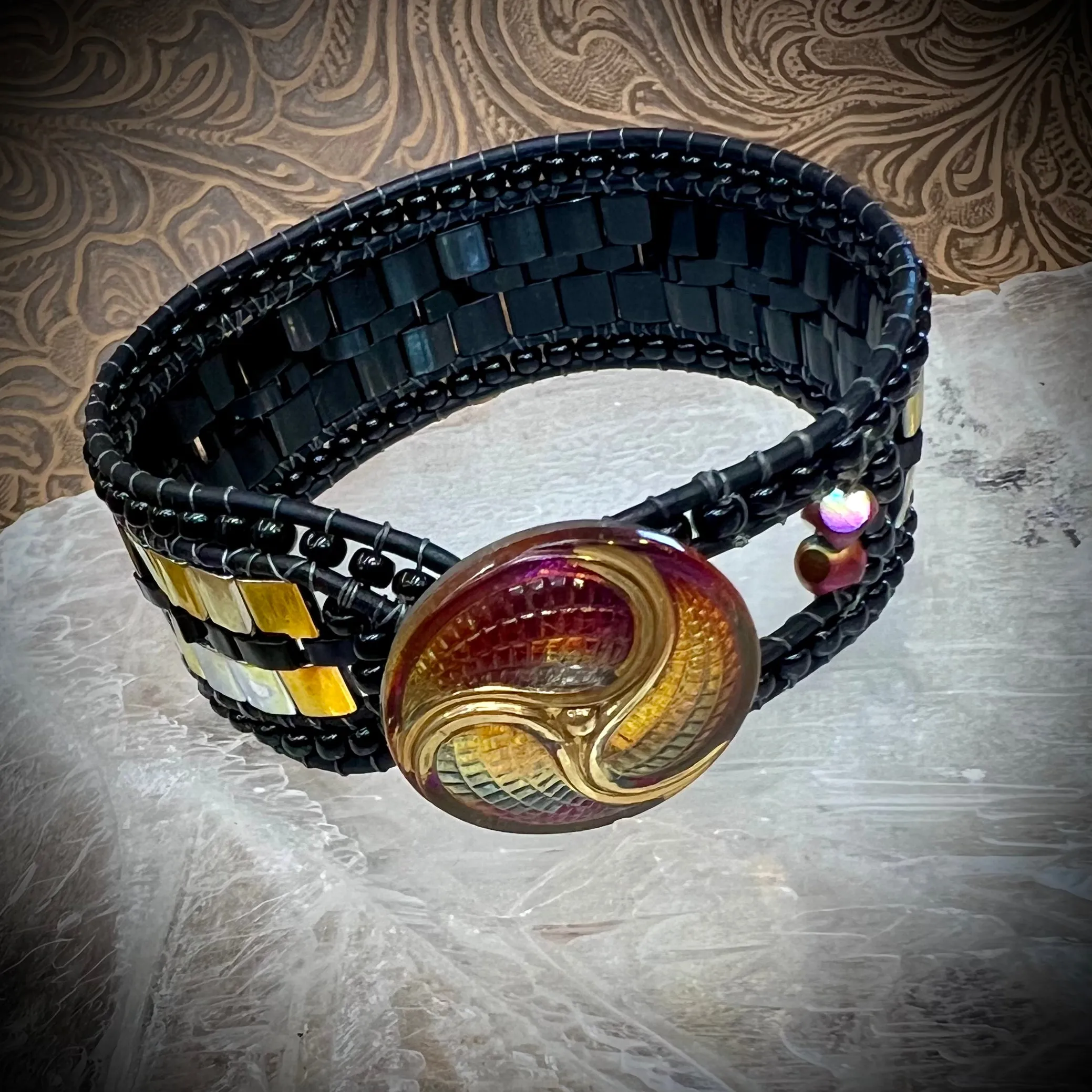 Sparkly Sunset Gold cuff