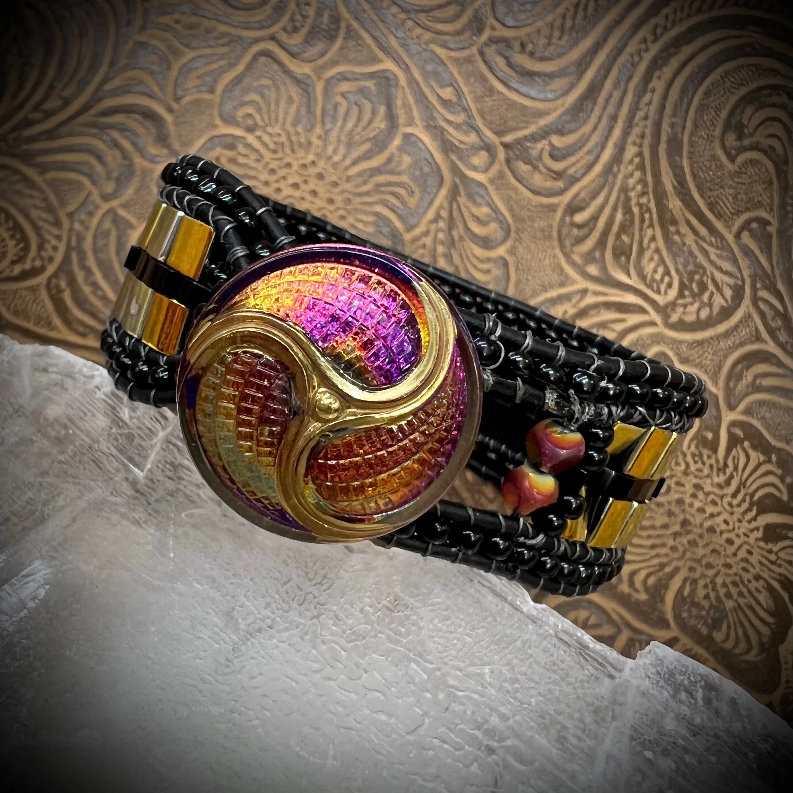 Sparkly Sunset Gold cuff