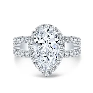 Split Shank Halo Engagement Ring Mounting