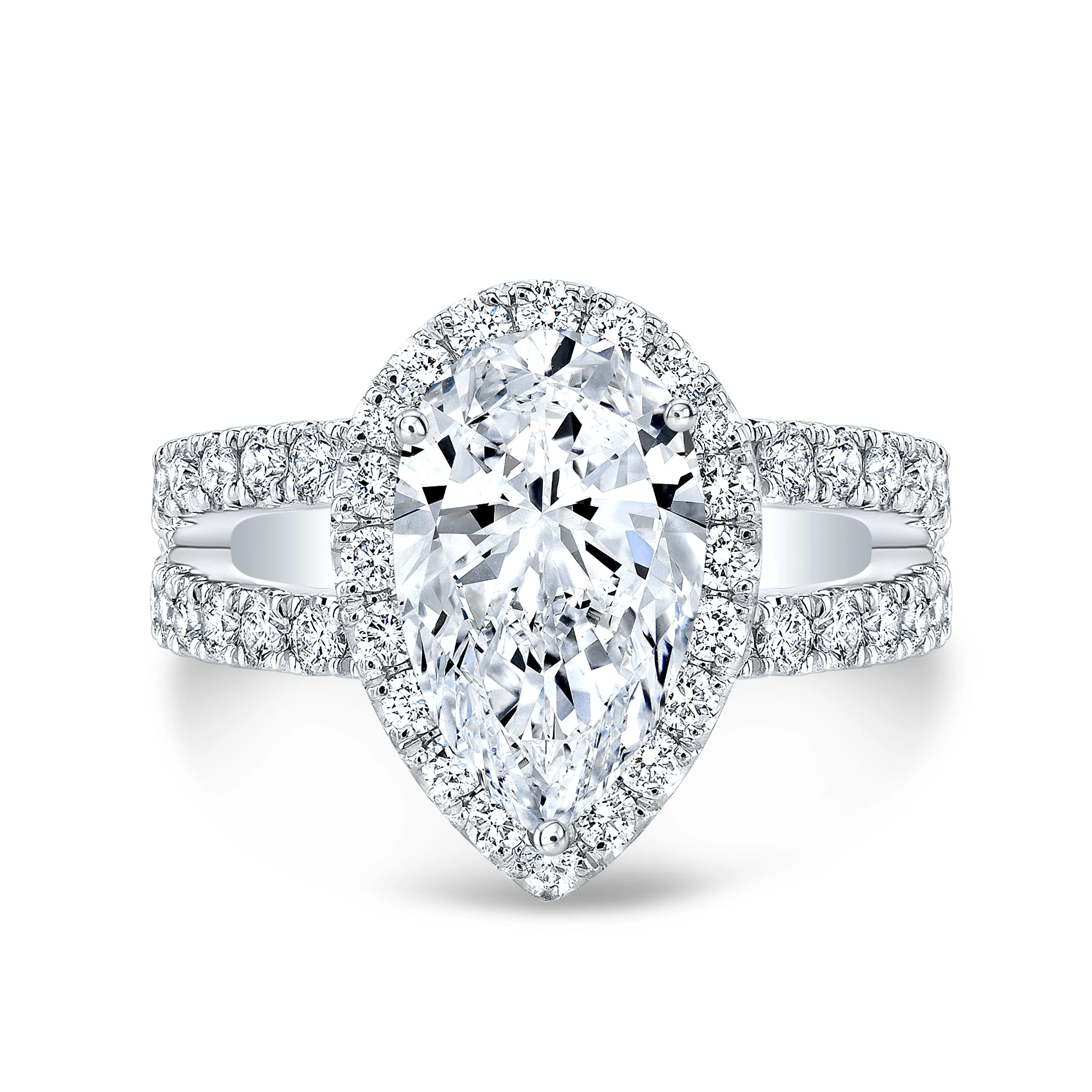 Split Shank Halo Engagement Ring Mounting