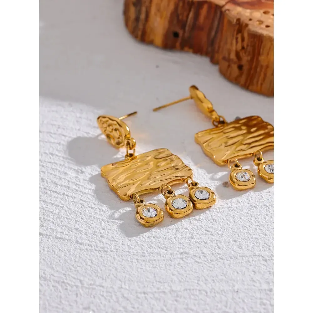 Square Geometric Dangle Earrings