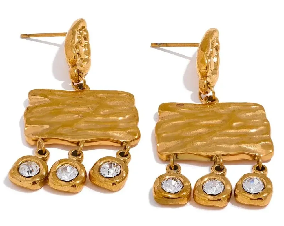 Square Geometric Dangle Earrings