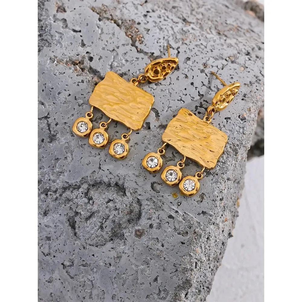 Square Geometric Dangle Earrings