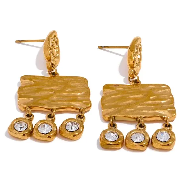 Square Geometric Dangle Earrings
