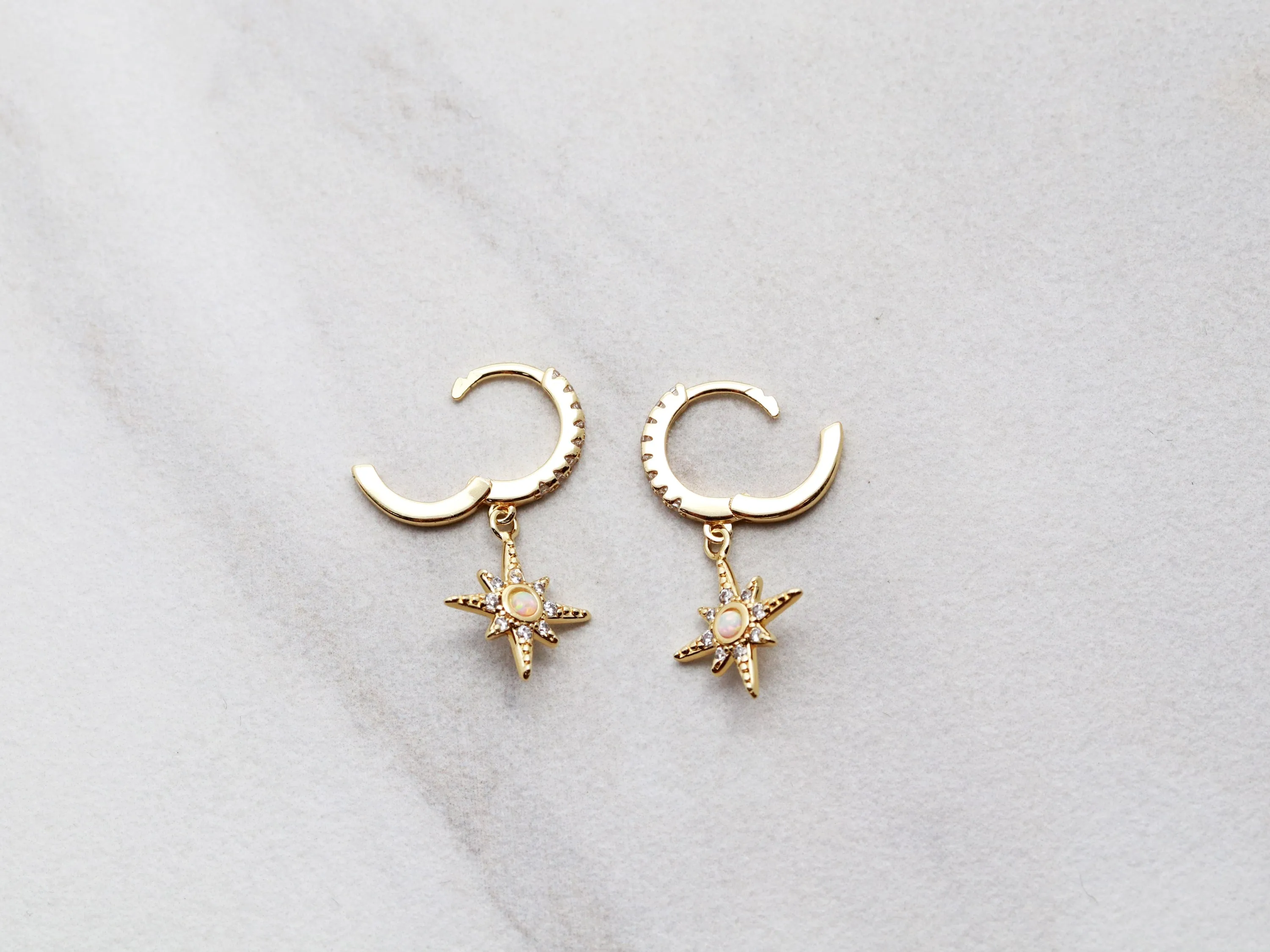 Starburst Huggie Earrings