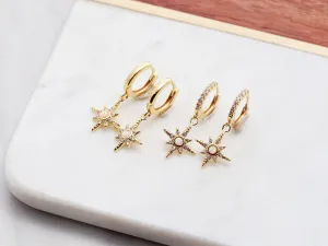 Starburst Huggie Earrings