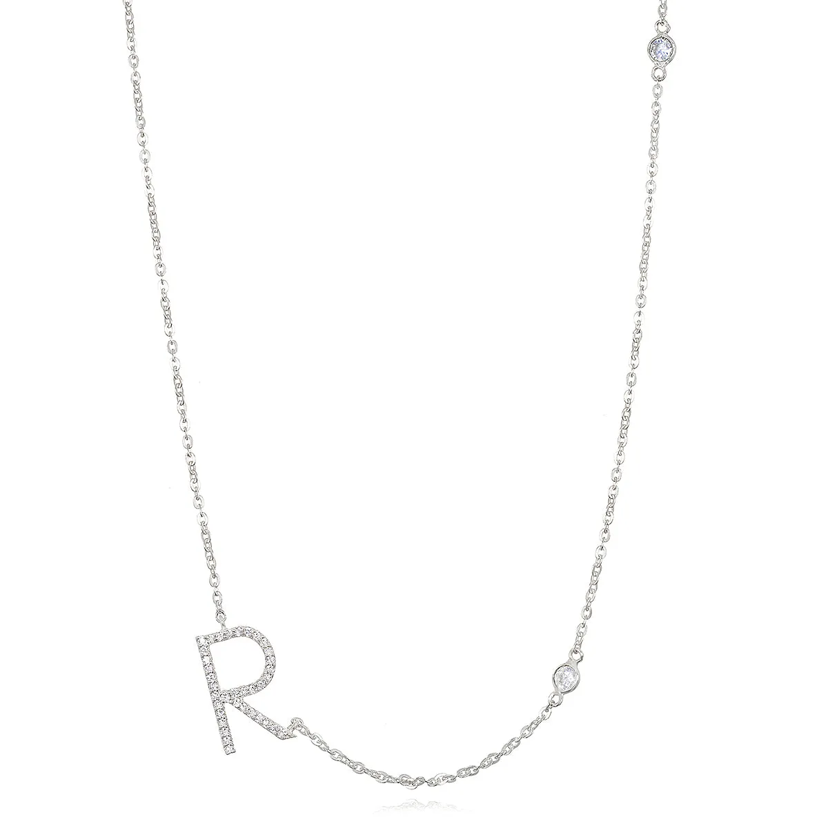 Statement Sparkle Initial Necklace-Gold and Silver