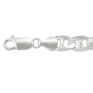 Sterling Silver (10mm) Marine Link Bracelet 9"