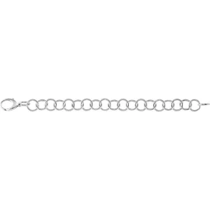 Sterling Silver 12mm Ring Link 8" Chain