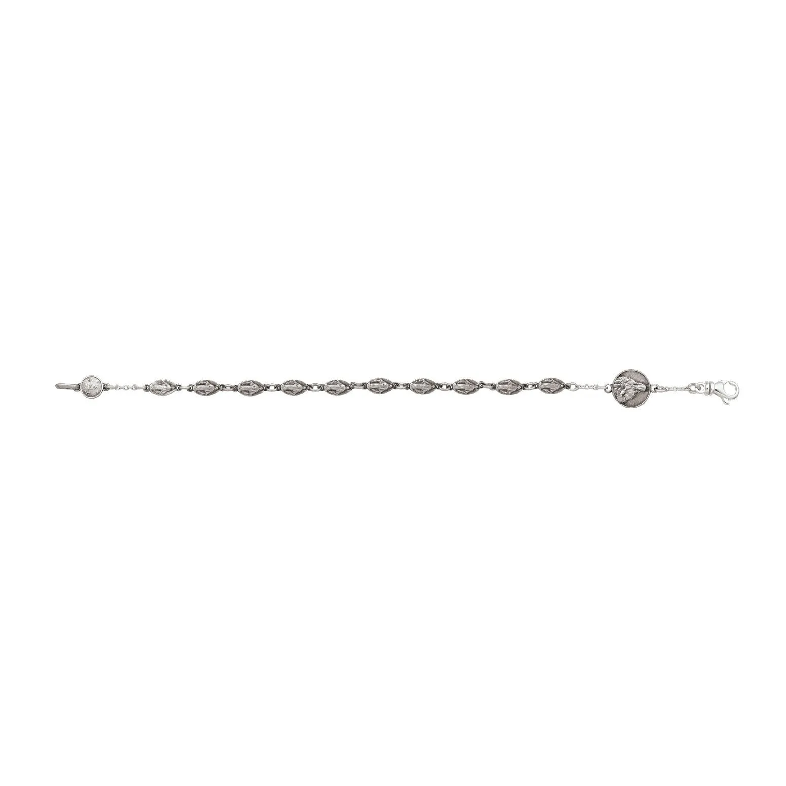 Sterling Silver (4.5mm) Rosary Bracelet 7.25"