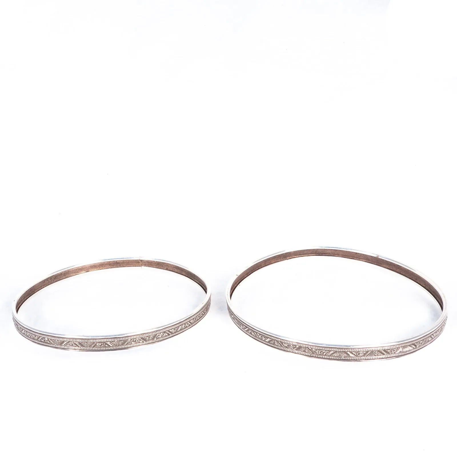 Sterling Silver Bangle Bracelets - set of 2