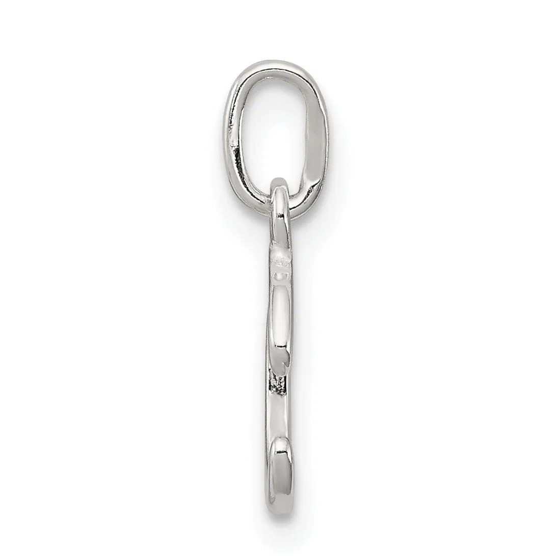 Sterling Silver Chain Slide Initial C Pendant