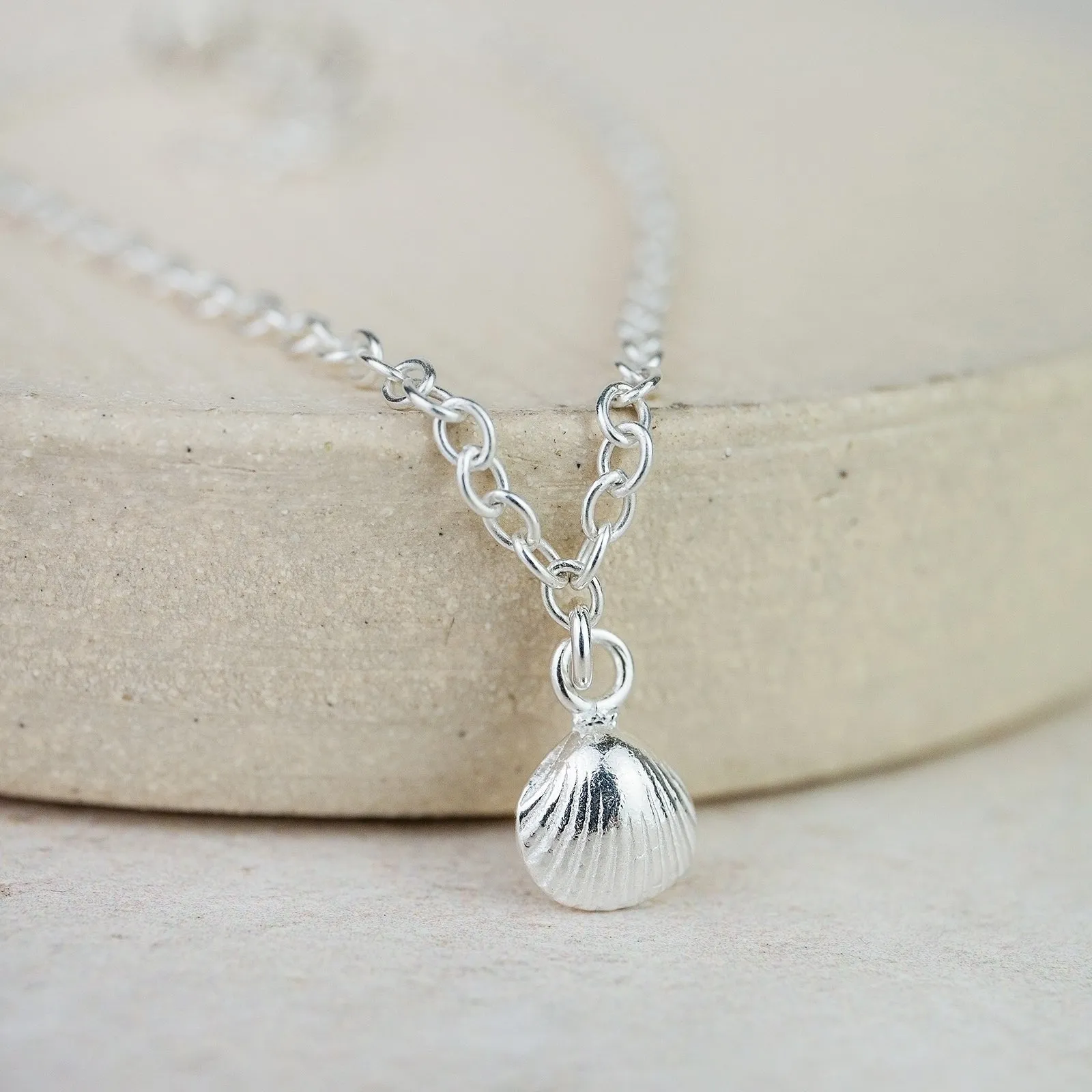 Sterling Silver Cornish Shell Bracelet