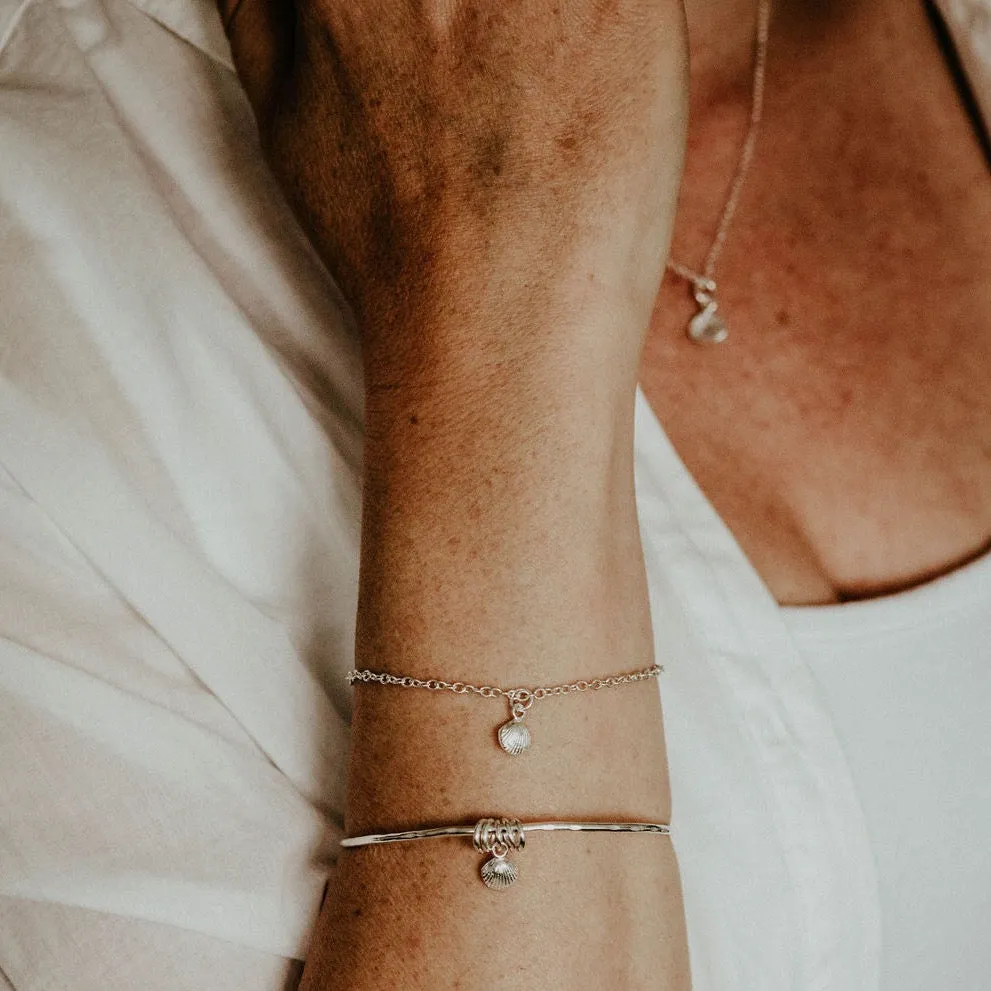 Sterling Silver Cornish Shell Bracelet