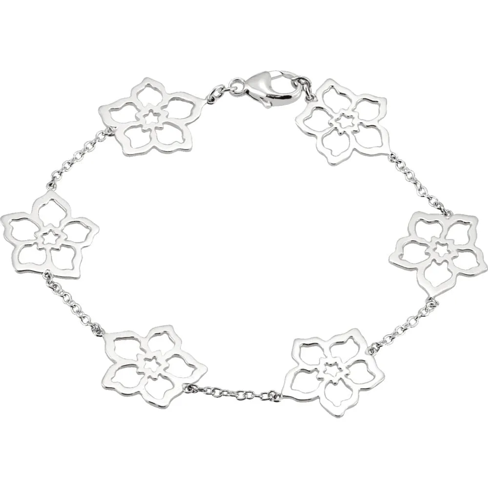 Sterling Silver Forget Me Not Bracelet