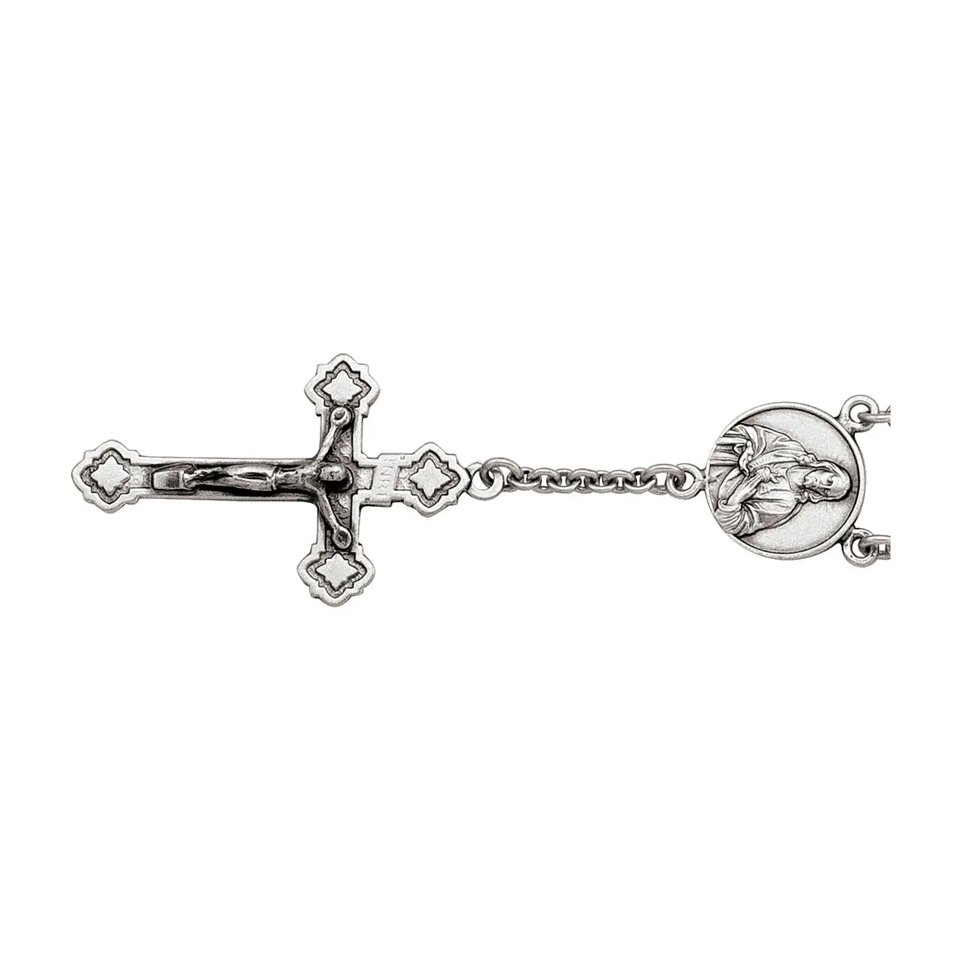 Sterling Silver Hand Held Rosary Bracelet Rosary Bracelet 7.25"