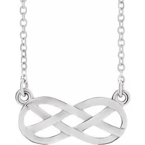 Sterling Silver Infinity-Inspired Knot Design 18" Necklace