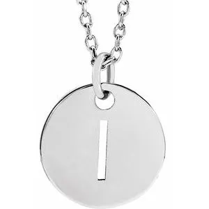 Sterling Silver Initial I 16-18" Necklace