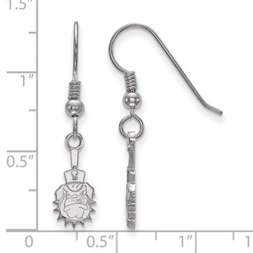 Sterling Silver LogoArt Officially Licensed The Citadel Small Dangle Earrings (90124)