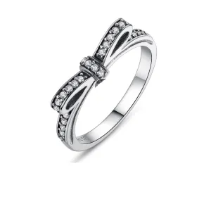 Sterling Silver oxidised Bow Ring