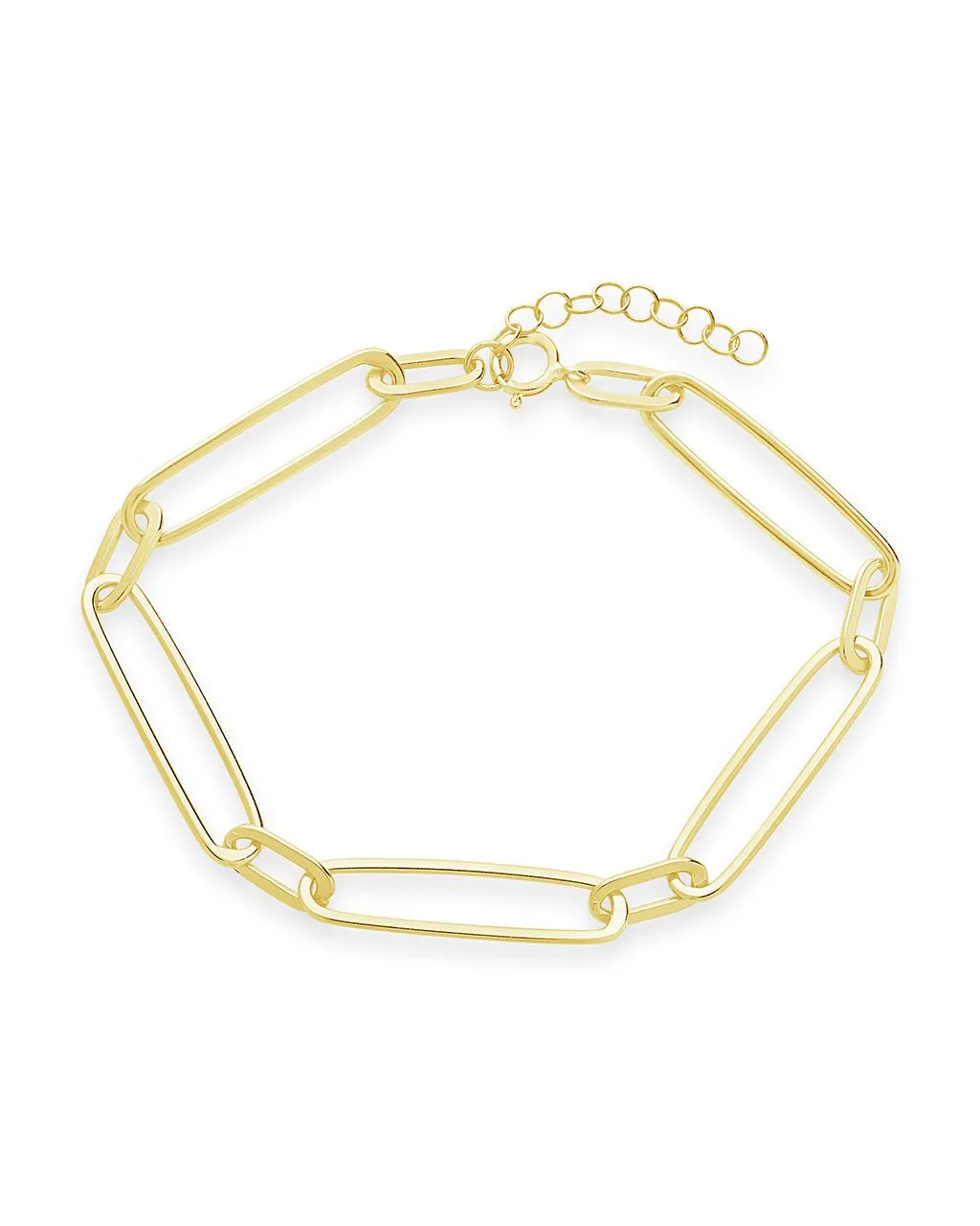 Sterling Silver Polished Large Link Bracelet