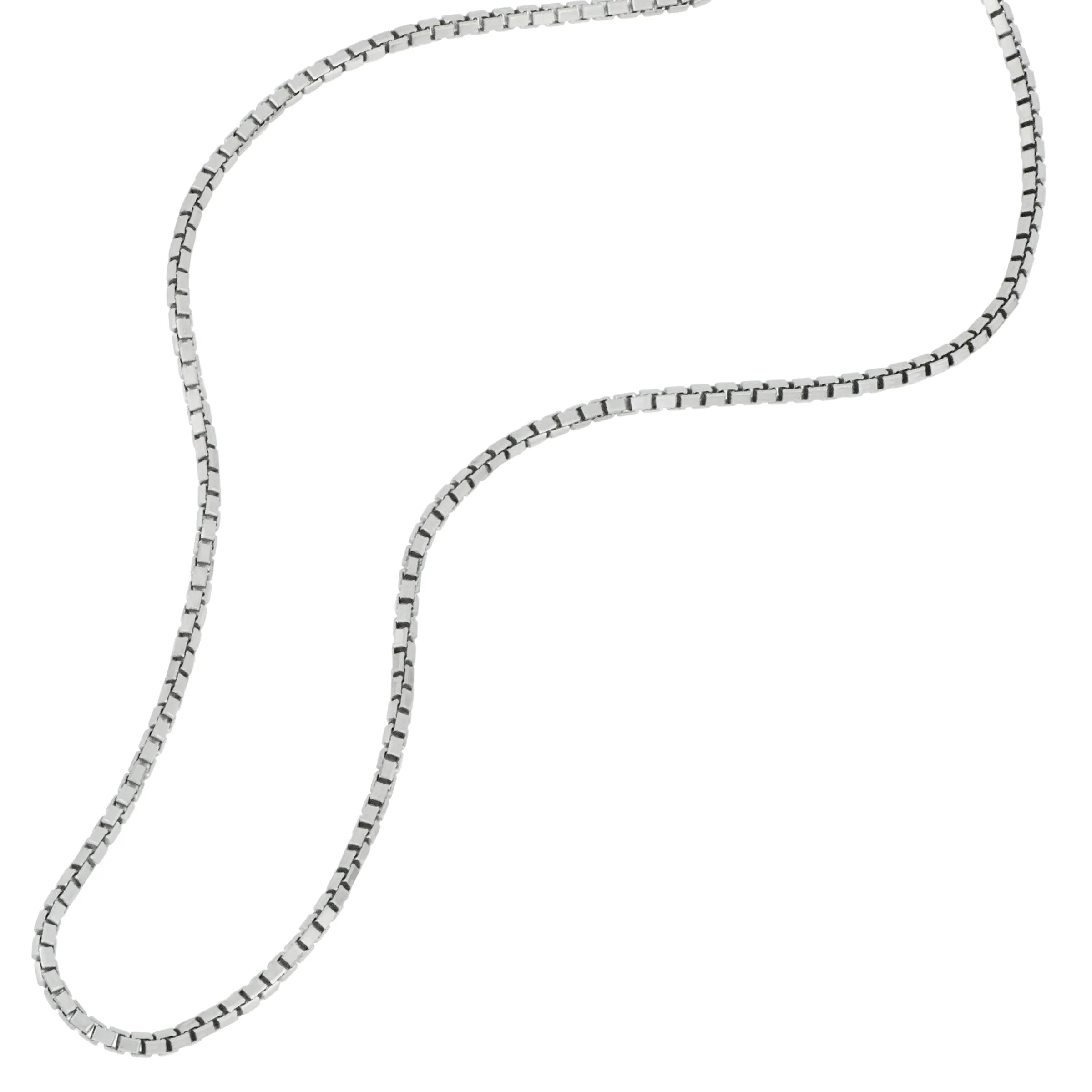 Sterling Silver Rhodium 18" 1.1mm Octava Box Chain