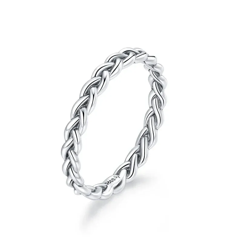 Sterling Silver Simple Rings For Women Wedding Engagement Heart Rings