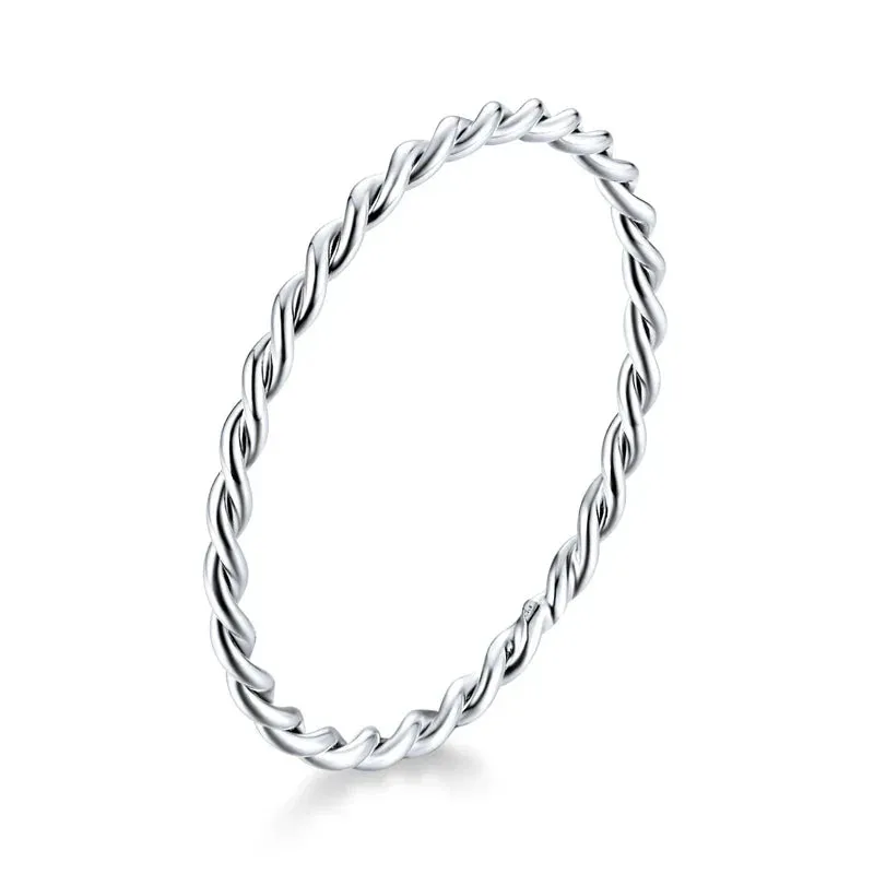 Sterling Silver Simple Rings For Women Wedding Engagement Heart Rings