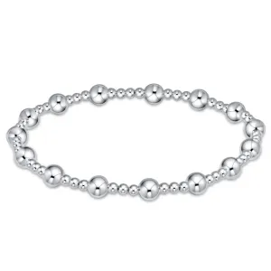 Sterling Silver Sincerity Pattern 5mm Bead Bracelet