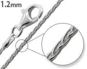 Sterling Silver Spiga Chains 1.2MM