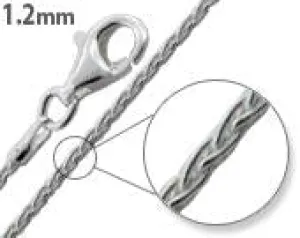 Sterling Silver Spiga Chains 1.2MM