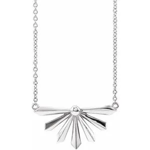 Sterling Silver Starburst 16" Necklace