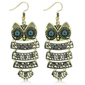Stripe Owl Dangles