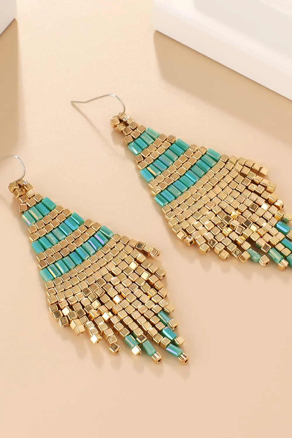 Stylish Beaded Dangle Earrings