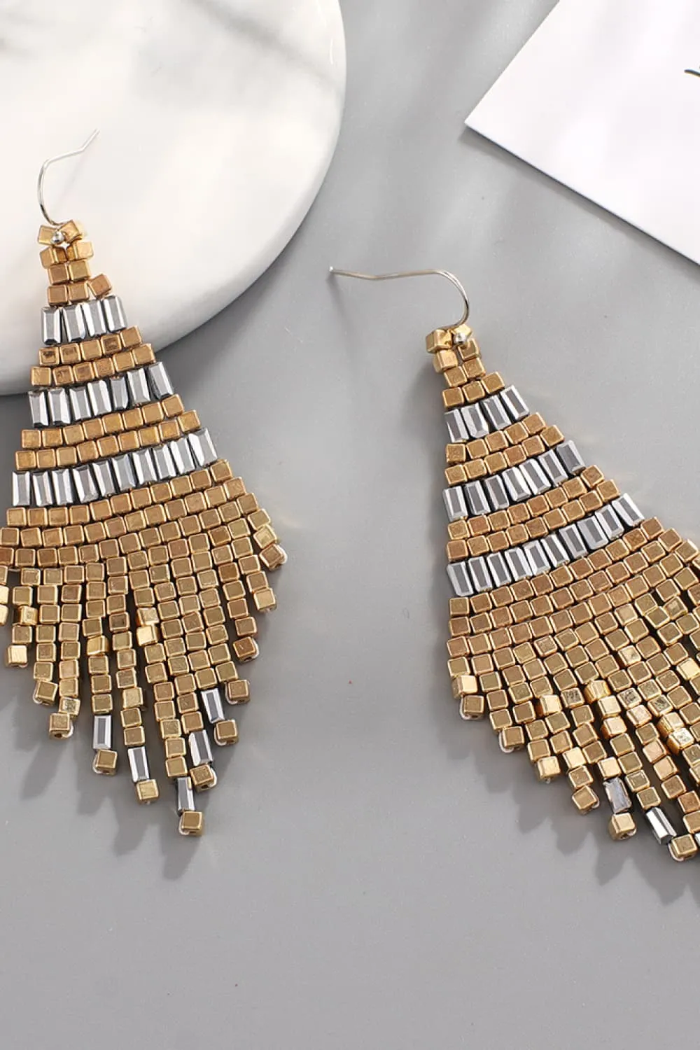 Stylish Beaded Dangle Earrings