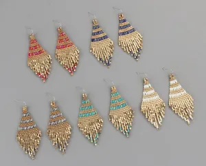 Stylish Beaded Dangle Earrings