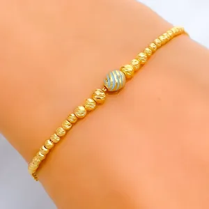 Stylish Subtle 21k Gold Bracelet